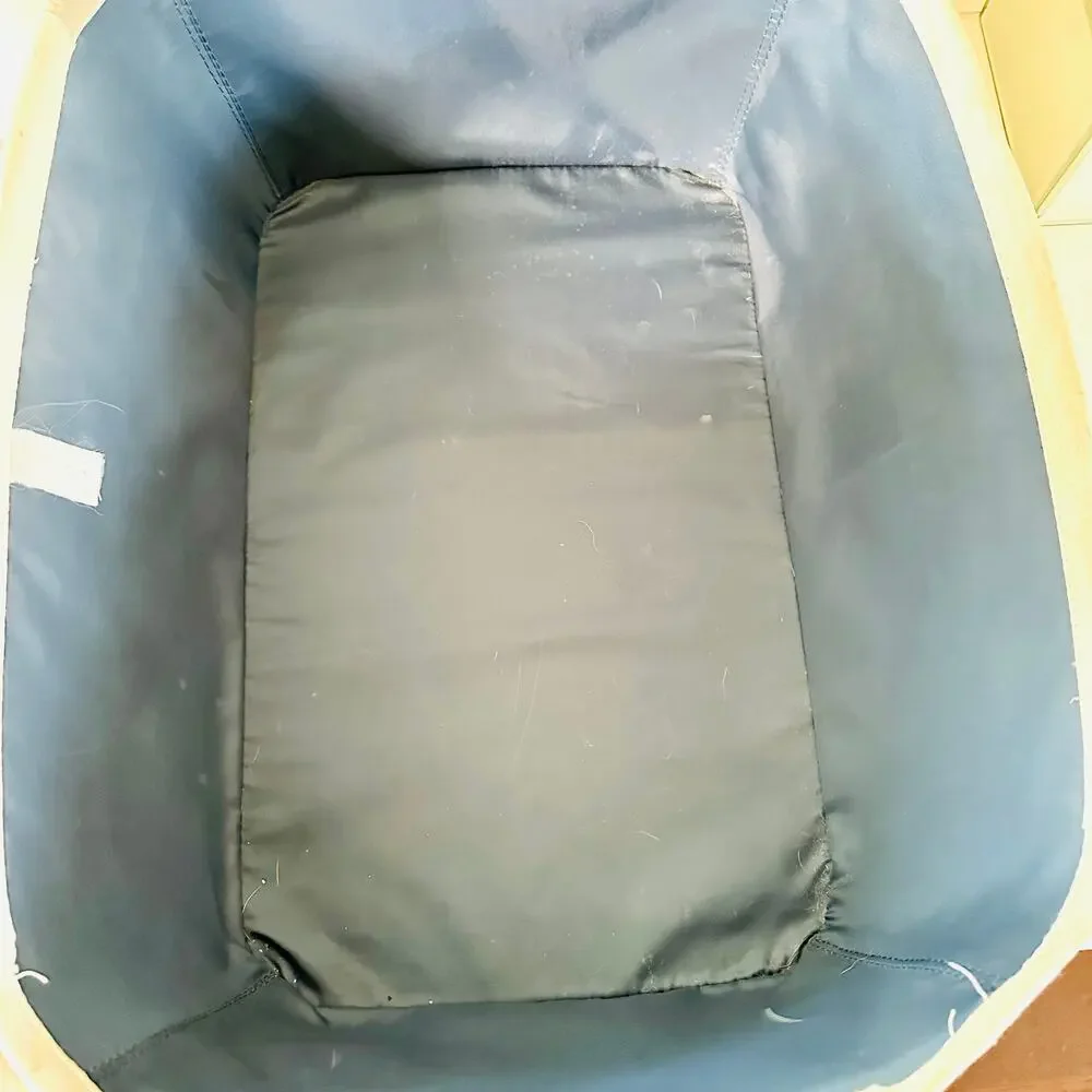 TARGET White Navy Blue Silver Grey Cloth Laundry Hamper Storage Basket Bin